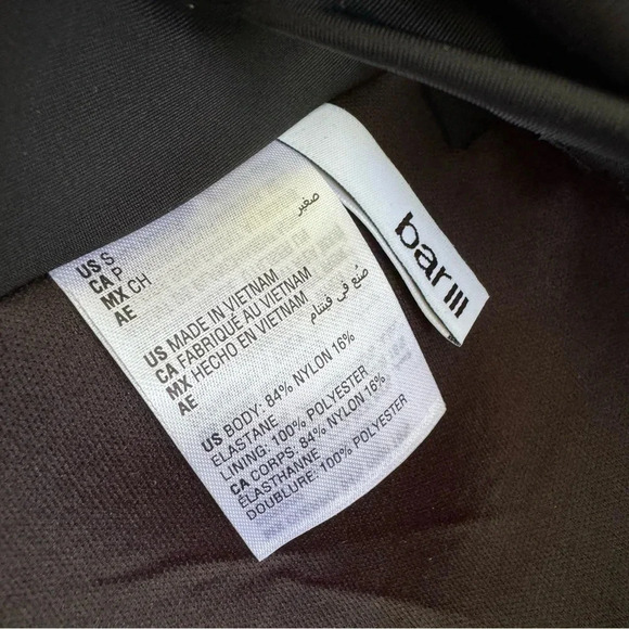 NWT Bar III Twist Bandeau Bikini Swim Top With Removable Straps Size S Black - Picture 11 of 13